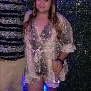 Boohoo snakeskin romper